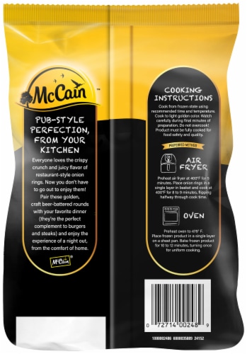 McCain Craft Beer Thin Cut Battered Onion Rings Perspective: back
