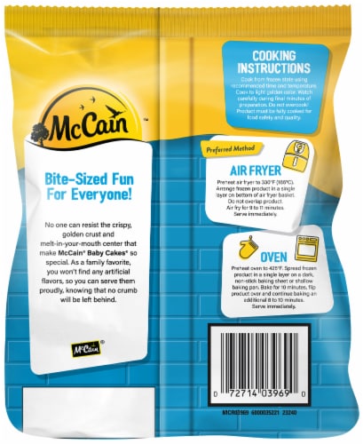 McCain Babycakes Mini Hashbrown Patties, Frozen Potatoes Perspective: back