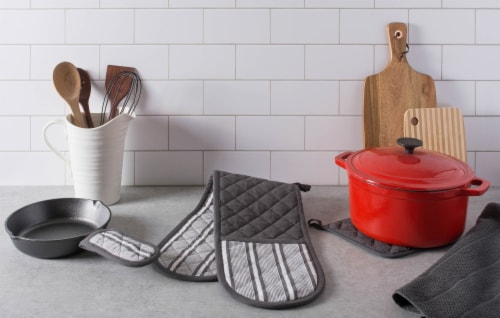 DII Mineral Chef Stripe Double Oven Mitt Perspective: back