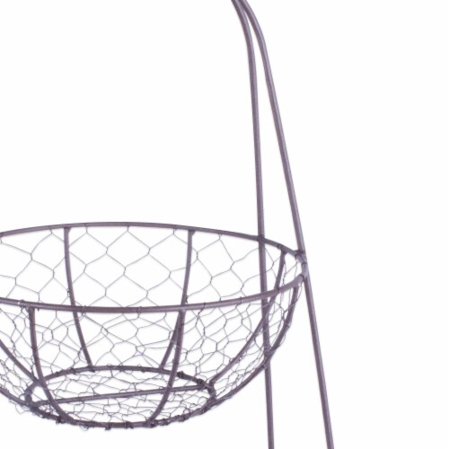 Design Imports Assorted Antique White Chicken Wire Blush Liner Basket-Set of 5 Perspective: back