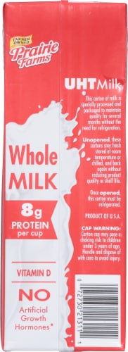 Prairie Farms Dairy Fresh Whole Milk Perspective: back