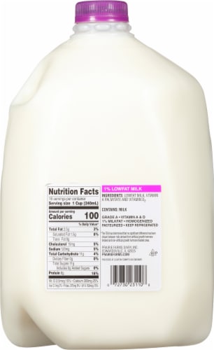 1% Low Fat Milk Jug: Calories & Nutrition