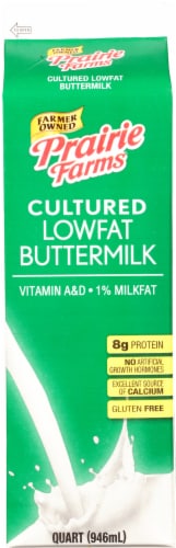 Prairie Farms Low Fat Buttermilk Perspective: back