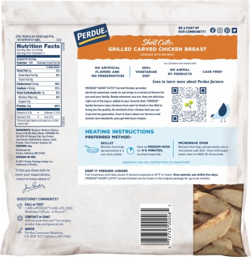Perdue® Short Cuts® Grilled Carved Chicken Breast Perspective: back