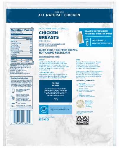 PERDUE® Individually Wrapped Boneless Skinless Chicken Breasts Perspective: back