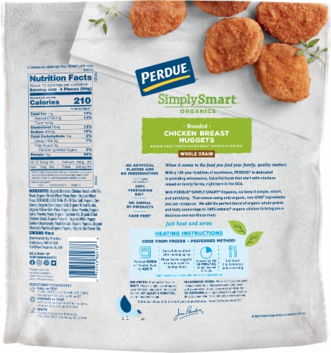 PERDUE® SIMPLY SMART® ORGANICS Whole Grain Chicken Breast Nuggets Perspective: back