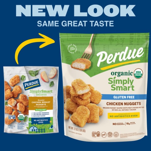 PERDUE® SIMPLY SMART® ORGANICS Gluten Free Breaded Chicken Breast Nuggets Perspective: back