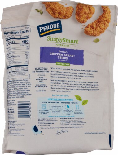 Perdue® SimplySmart Organics Frozen Breaded Chicken Breast Strips Perspective: back