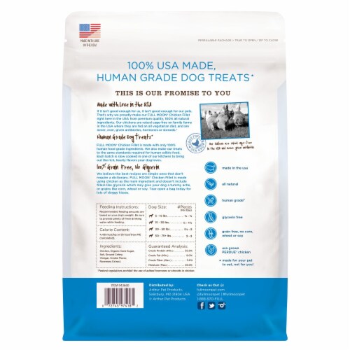 Full Moon® Chicken Fillet Dog Treats Perspective: back