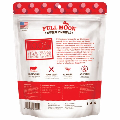 Full Moon® Natural Essentials Savory Beef Bites Dog Treats Perspective: back