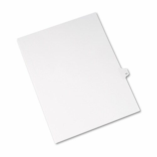 Preprinted Legal Exhibit Side Tab Index Dividers, Avery Style, 10-Tab, 17, 11 x 8.5, White, 25/Pack, (1017) Preprinted Legal Exhibit Side Tab Index Dividers, Avery Style, 10-Tab, 17, 11 x 8.5, White, 25/Pack, (1017)