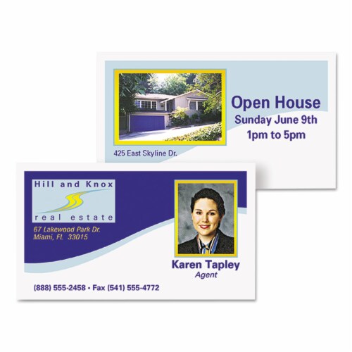 Avery® CARD,CE BUSINESS 200,WHT 05871 Perspective: back