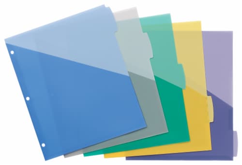 Avery® Write & Erase Pocket Plastic Divider Set Perspective: back