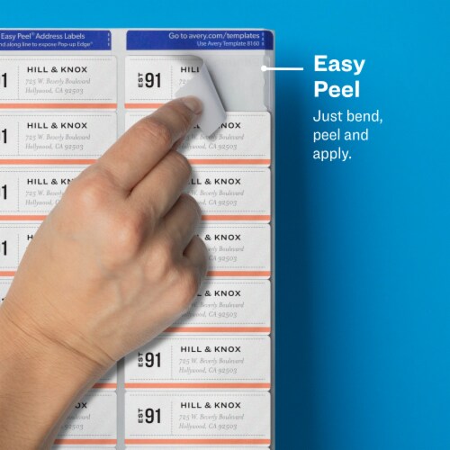 Avery® Easy Peel Ink Jet Mailing Labels - Clear Perspective: back