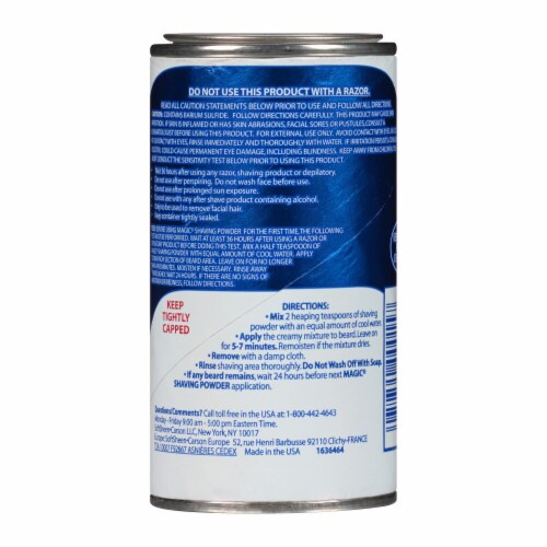 Softsheen-Carson Magic Shave Razorless Shaving Powder Regular Strength Perspective: back