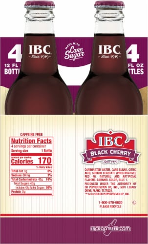 IBC Black Cherry Made with Sugar Perspective: back