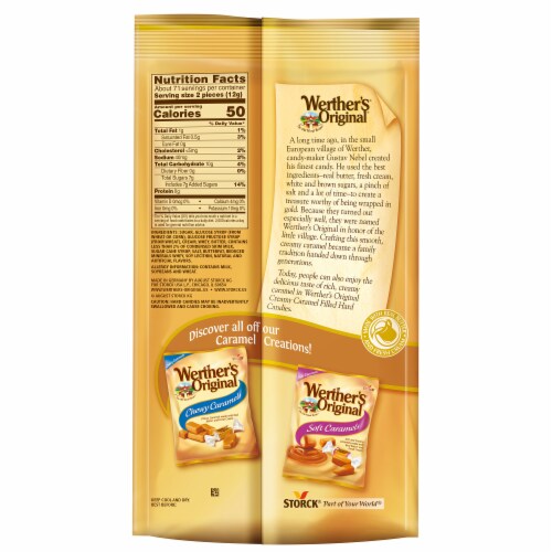 Werther's® Original® Creamy Caramel Filled Hard Candies Perspective: back
