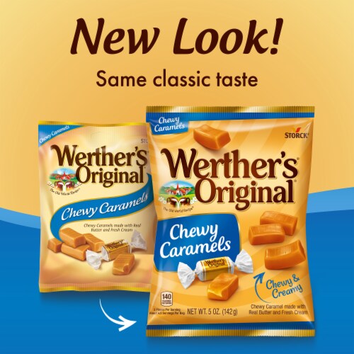 Werthers Original Chewy Caramel Candy Perspective: back