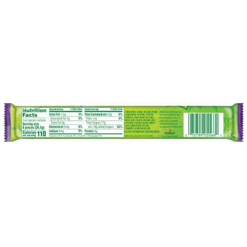 Mamba® Sour Fruit Chews Chewy Candy Stick Pack Perspective: back
