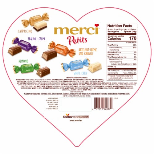 Storck Merci Petits European Chocolates Assortment Heart Box Perspective: back