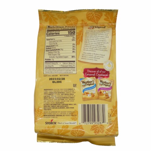 Werther's Original 7.4 Oz Harvest Cinnamon Creme Caramels Perspective: back