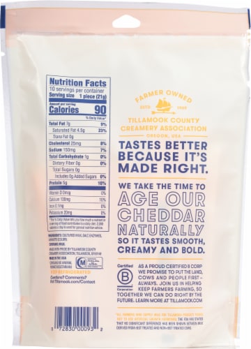 Tillamook® Medium Cheddar Cheese Sticks Perspective: back