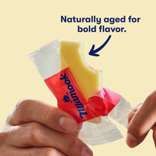 Tillamook® Sharp White Cheddar Snack Cheese Perspective: back