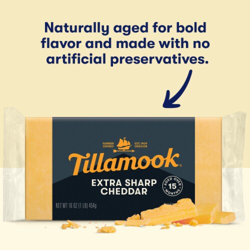 Tillamook Extra Sharp Cheddar Cheese Block Perspective: back