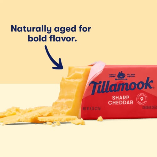 Tillamook Naturally Aged Sharp Cheddar Cheese Block Perspective: back
