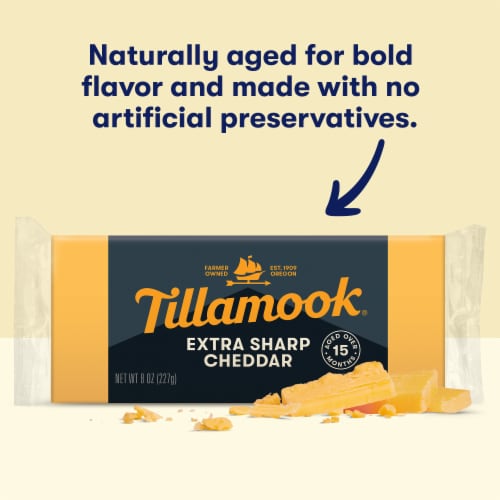 Tillamook Extra Sharp Cheddar Cheese Block Perspective: back