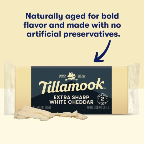 Tillamook Extra Sharp White Cheddar Cheese Block Perspective: back