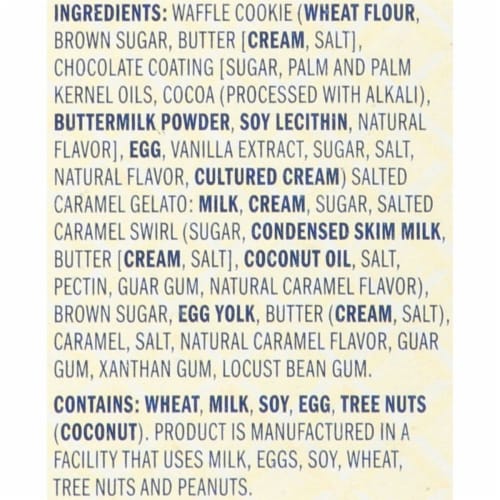 Tillamook Salted Caramel Waffle Cone Gelato Sandwiches Perspective: back