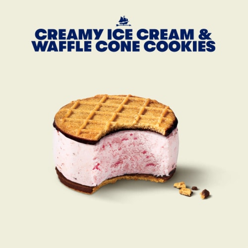 Tillamook Oregon Strawberry Ice Cream Sandwiches Perspective: back