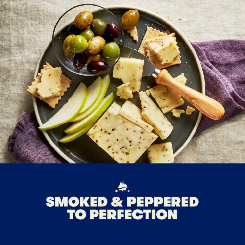 Tillamook Farmers' Collection Smoked Black Pepper White Cheddar Cheese Block Perspective: back