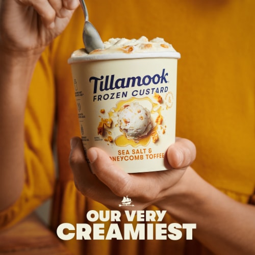 Tillamook Sea Salt & Honeycomb Toffee Frozen Custard Dessert Perspective: back