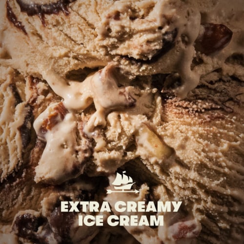 Tillamook Coffee Almond Fudge Ice Cream Tub Perspective: back