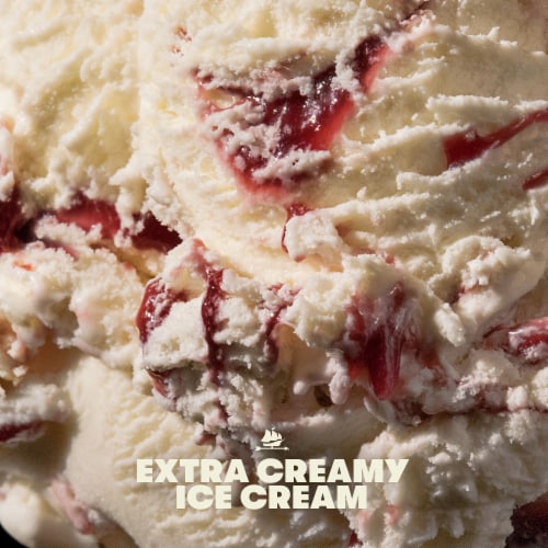 Tillamook White Chocolate Raspberry Ice Cream Tub Perspective: back