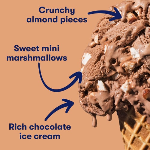 Tillamook Rocky Road Ice Cream Tub Perspective: back