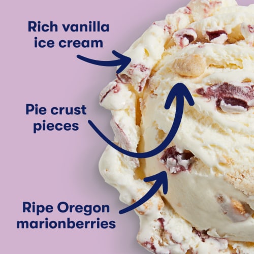 Tillamook Marionberry Pie Ice Cream Perspective: back