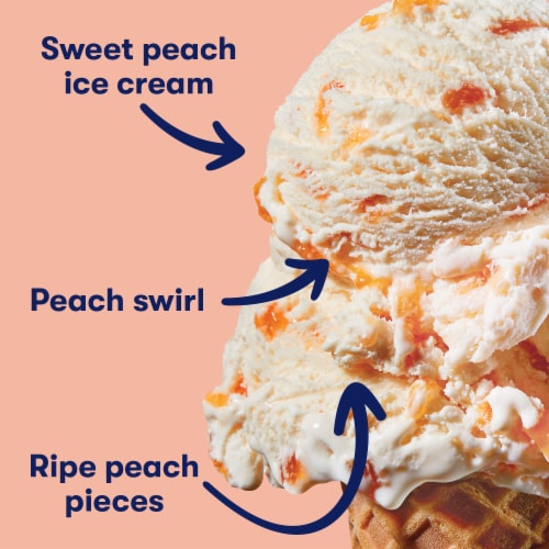 Tillamook Peaches & Cream Ice Cream Tub Perspective: back