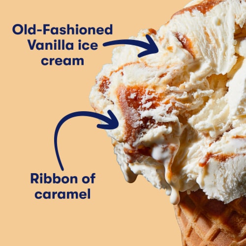Tillamook Caramel Swirl Ice Cream Tub Perspective: back