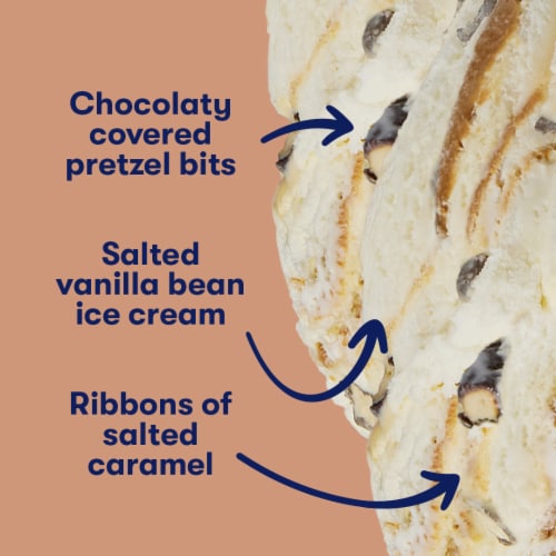 Tillamook Salty Caramel Pretzel Ice Cream Tub Perspective: back