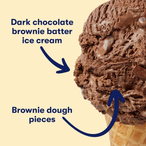 Tillamook Chocolate Collection Brownie Batter Ice Cream Tub Perspective: back