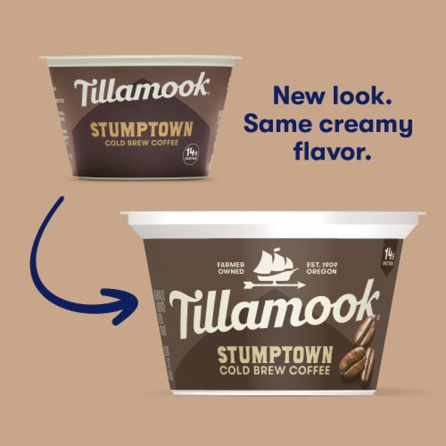 Tillamook Stumptown Cold Brew Coffee Greek Yogurt Cup Perspective: back