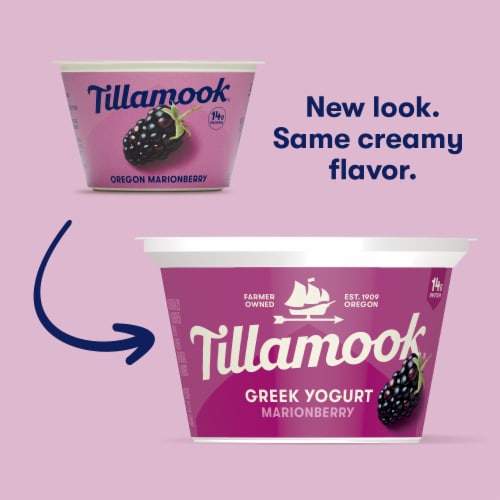 Tillamook Marionberry Greek Yogurt Cup Perspective: back