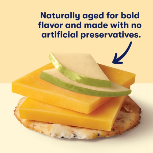 Tillamook Sharp Cheddar Cheese Cracker Cuts Cheese Snack Naturally Aged Perspective: back
