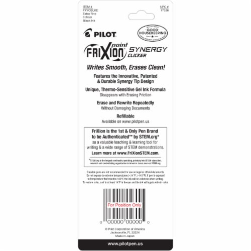 Pilot® FriXion® Point Synergy Clicker Extra Fine Pens - Black Perspective: back