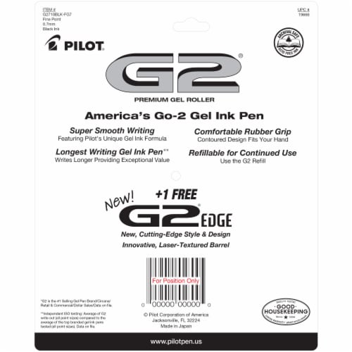 Pilot® G2® Premium Gel Roller Pens Perspective: back
