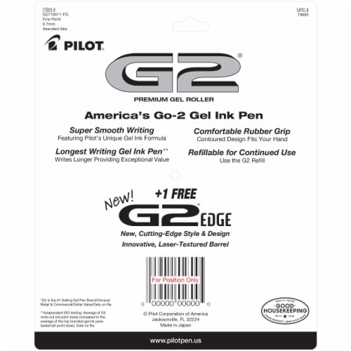 Pilot® G2® Premium Gel Roller Pens Perspective: back