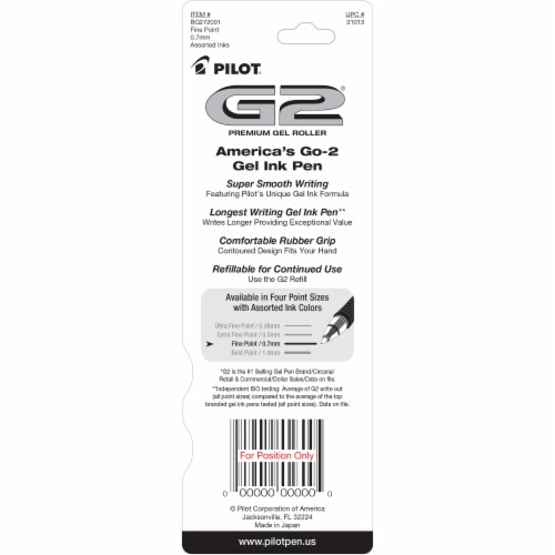 Pilot® G2® Premium Gel Roller Pens - Green / Red Perspective: back